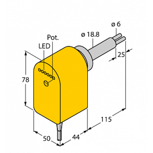 Датчик потока TURCK FCS-HA2P-LIX/AL115
