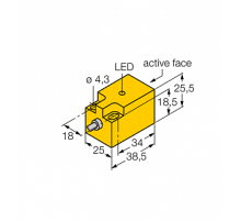 Индуктивный датчик TURCK NI10-Q25-AN6X
