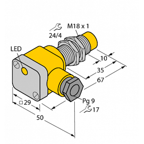 Индуктивный датчик TURCK NI10-G18SK-Y1X