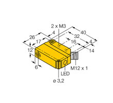 Индуктивный датчик TURCK BI5U-Q12-AN6X2-H1141