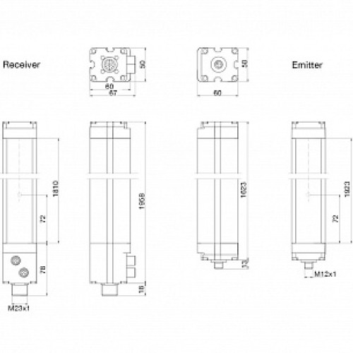 Световая завеса безопасности Micro Detectors LP4ER/90-180M4