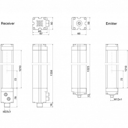 Световая завеса безопасности Micro Detectors LP4ER/40-120L