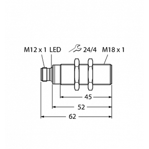 Ультразвуковой датчик TURCK RU50L-S18-AP8X-H1141