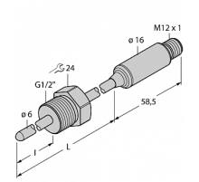 Датчик температуры TURCK TTMS-206A-G1/2-LI6-H1140-L250-50/150