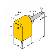 Датчик потока TURCK FCS-HA2P-VRX/230VAC/AL115