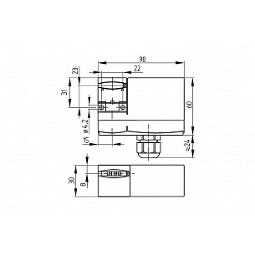 Дверной выключатель безопасности Schmersal AZM170-11ZK-24VAC/DC