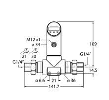 Датчик давления TURCK PS040D-501T-LI2UPN8X-H1141