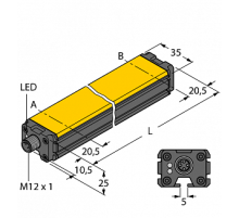  Датчик линейных перемещений TURCK WIM125-Q25L-LIU5X2-H1141