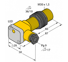 Индуктивный датчик TURCK BI10U-P30SK-AP6X
