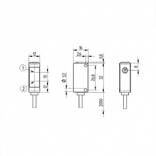 Оптический датчик Wenglor P1KH001
