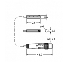 Магнитный датчик TURCK BIM-UNC-AN6X-0.3-PSG3M