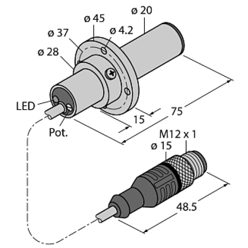 Датчик потока TURCK FCS-K20-AP8X-H1141/3M