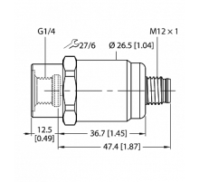 Датчик давления TURCK PT1.6A-1001-I2-H1143