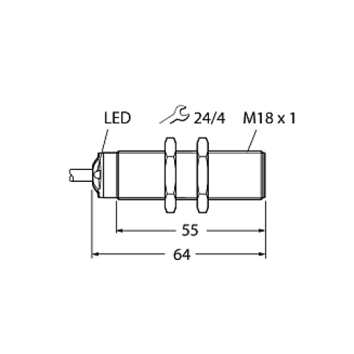 Ультразвуковой датчик TURCK RU50L-S18-AN8X