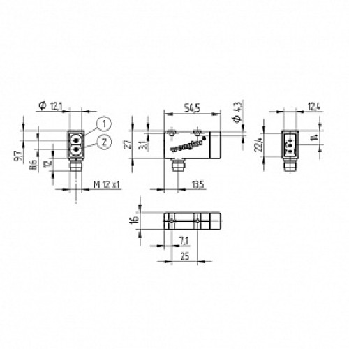 Датчик контрастной метки Wenglor YM24PAH2ABF