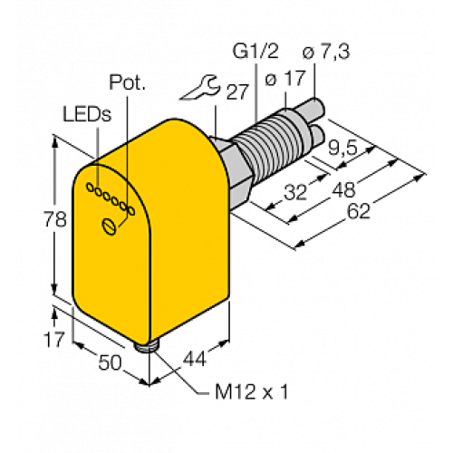 Датчик потока TURCK FCS-GL1/2A2P-AP8X-H1141/A