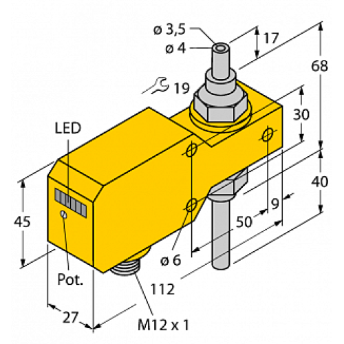Датчик потока TURCK FCI-TCD04A4P-AP8X-H1141