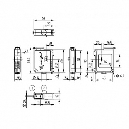 Усилитель для оптоволоконных датчиков Wenglor ODX402P0099