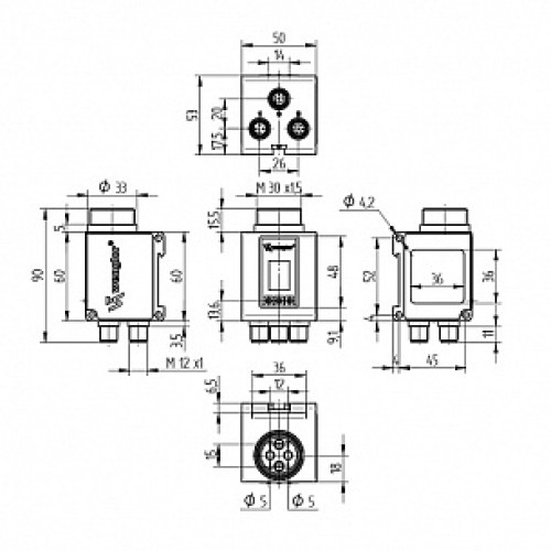 Датчик цвета Wenglor P1XF001