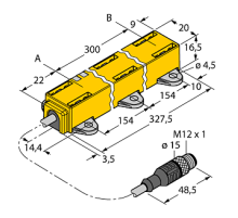  Датчик линейных перемещений TURCK LI300P1-Q17LM1-LU4X2-0.3-RS5/S97