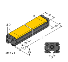  Датчик линейных перемещений TURCK LI400P0-Q25LM0-ELIU5X3-H1151