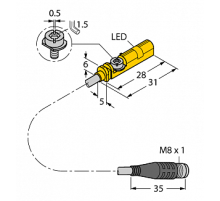 Магнитный датчик TURCK BIM-UNT-AN6X-0.3-PSG3S