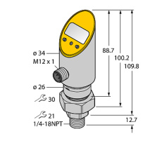 Датчик давления TURCK PS250R-503-LI2UPN8X-H1141/3GD