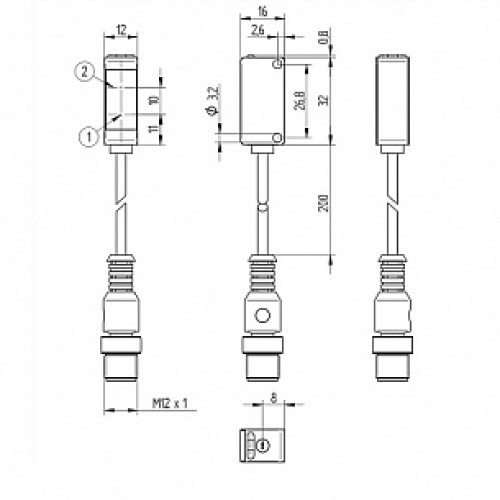 Оптический датчик Wenglor P1KH011