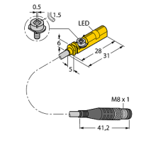 Магнитный датчик TURCK BIM-UNT-AP6X-0.3-PSG3M/S1139
