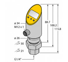 Датчик давления TURCK PS250R-501-LI2UPN8X-H1141