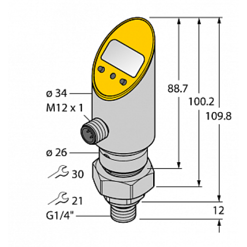 Датчик давления TURCK PS040V-504-LI2UPN8X-H1141