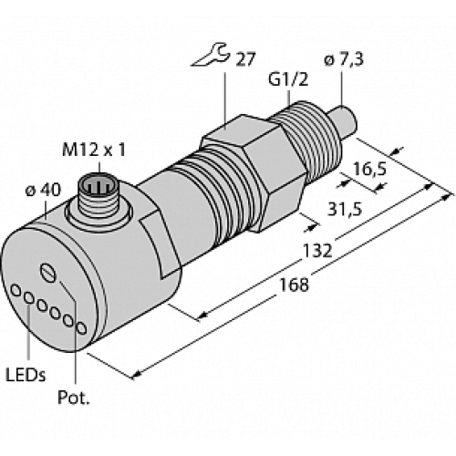 Датчик потока TURCK FCS-GL1/2A4-AP8X-H1141/D090
