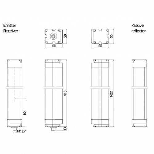 Световая завеса безопасности Micro Detectors LP4PF/0B-080