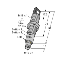  Ультразвуковой датчик TURCK RU40U-M18ES-LIU2PN8X2T-H1151