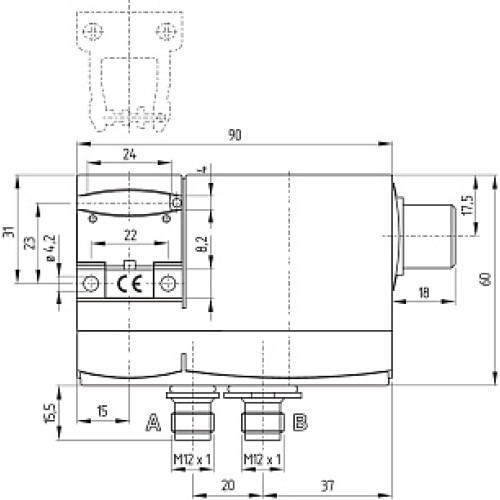 Дверной выключатель безопасности Schmersal AZM 170-02ZRI-ST-B5-2197 24VAC/DC