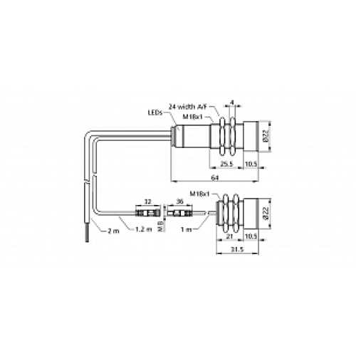 Датчик двойного листа Microsonic dbk+5/3CDD/M18 E+S