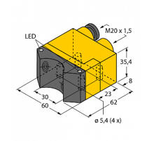 Индуктивный датчик TURCK NI4-DSU35TC-2Y1X2/S933