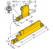 Магнитный датчик TURCK WIM45-UNTL-0.3-BIM-UNT-LUAP6X4-H1141
