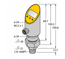 Датчик давления TURCK PS100R-503-LI2UPN8X-H1141